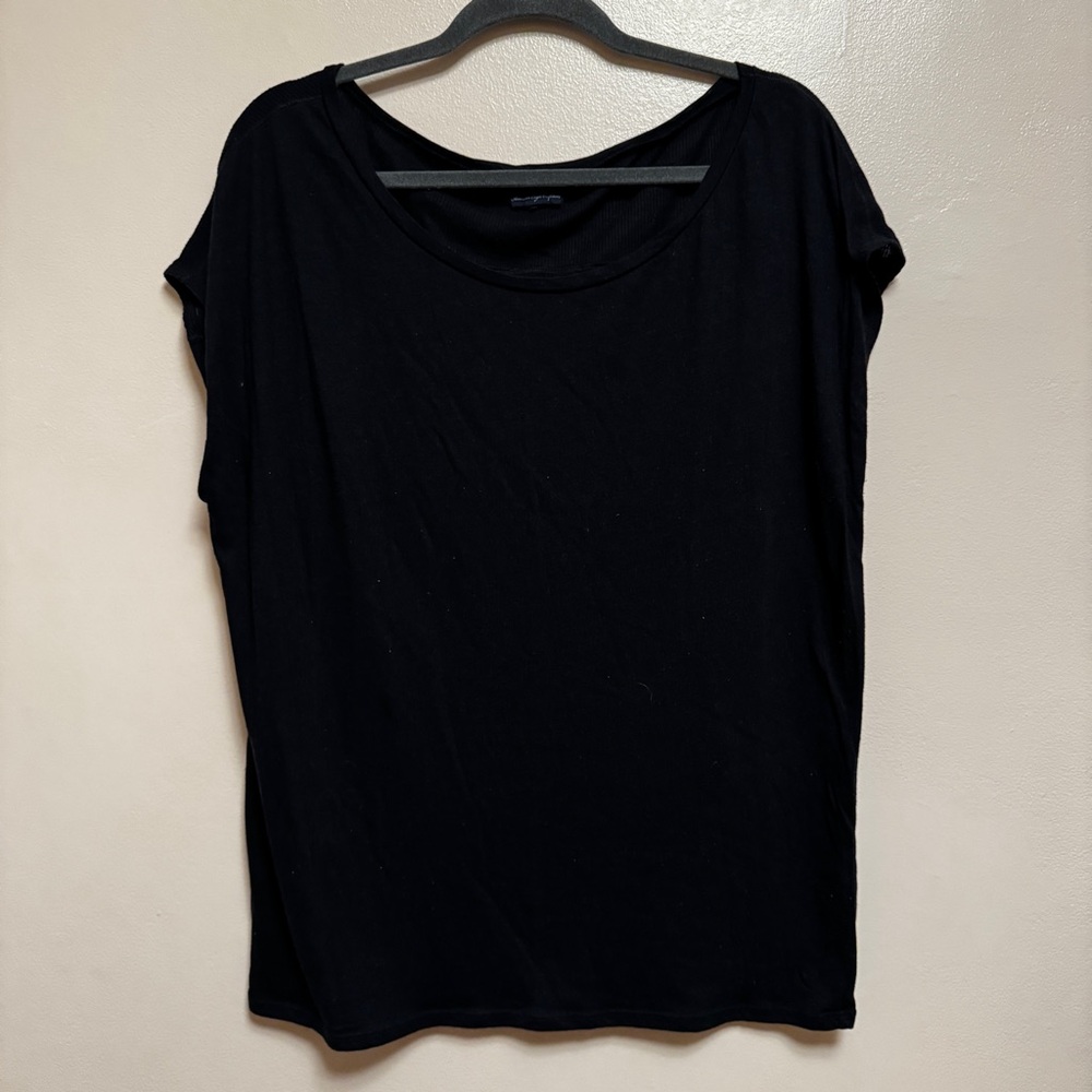 American Eagle Outfitters Women's Black Short Sleeve Crew Neck XXL